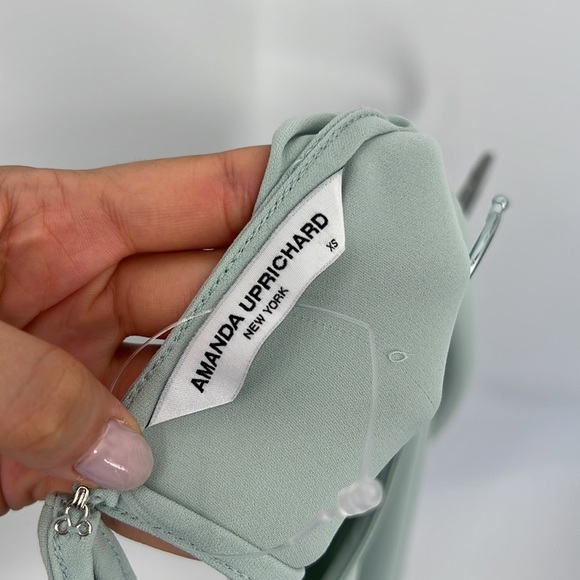 Amanda Uprichard Kent Mini Dress in Thyme XS - Picture 7 of 8